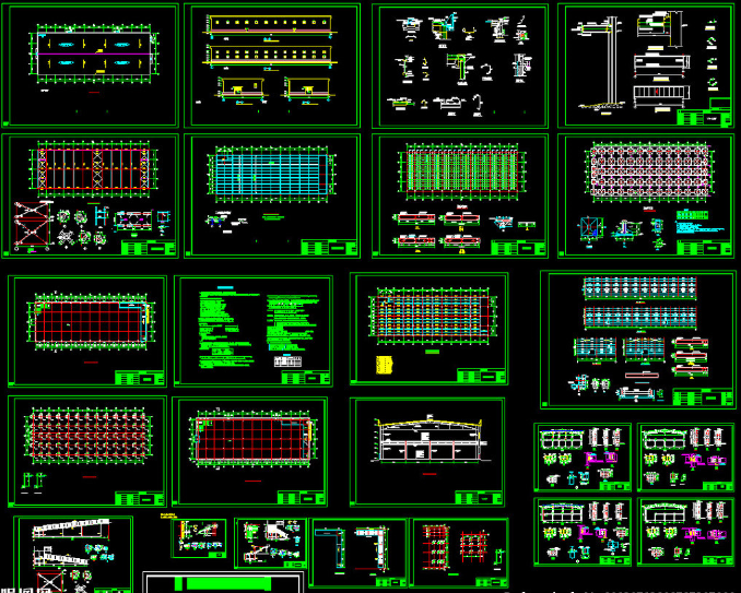 西昌二层全钢结构超市图纸