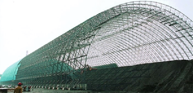 西昌热电厂螺栓球网架干煤棚